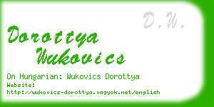 dorottya wukovics business card